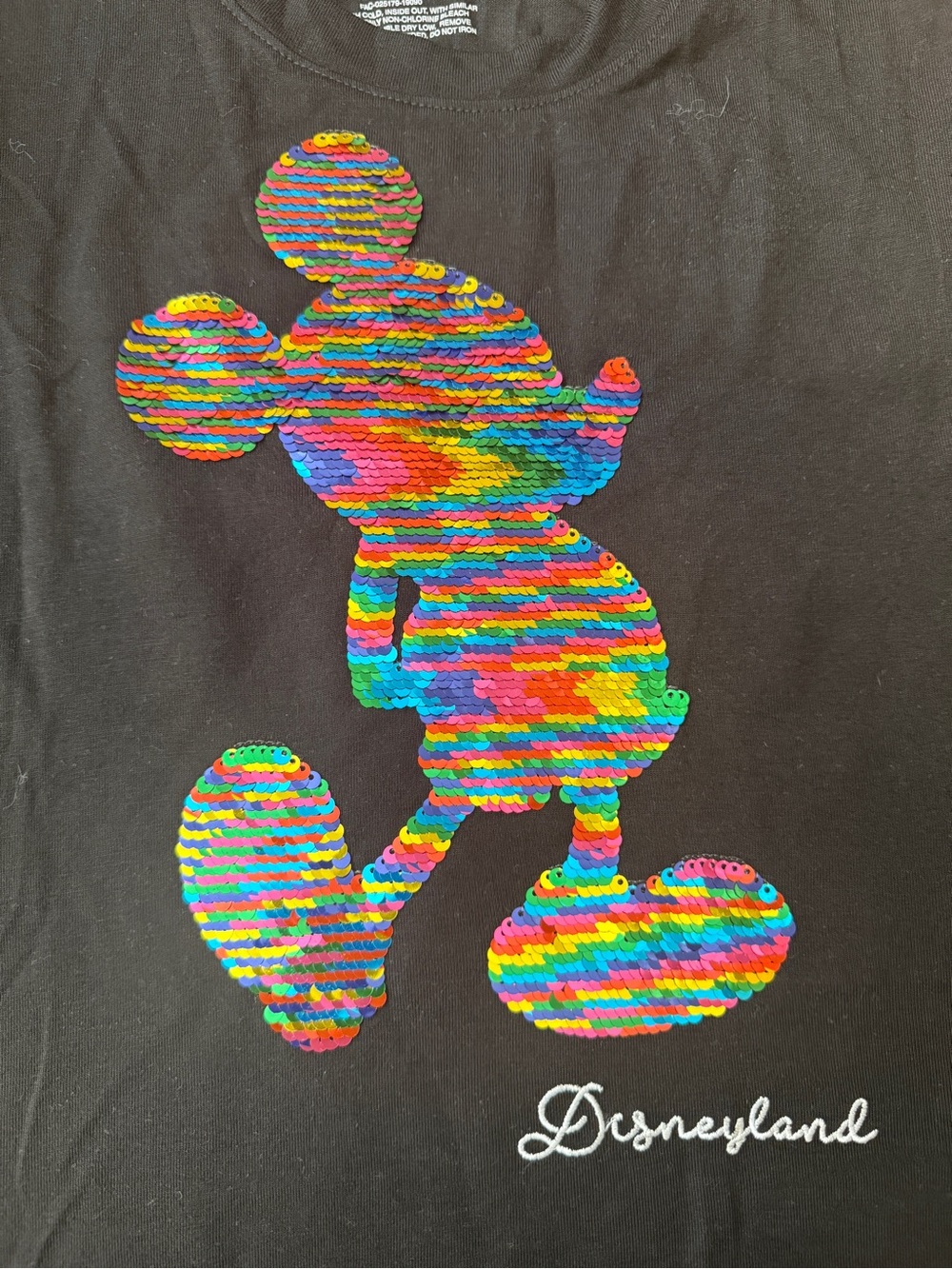 Disneyland Rainbow/Silver Flip Sequin Mickey Tee